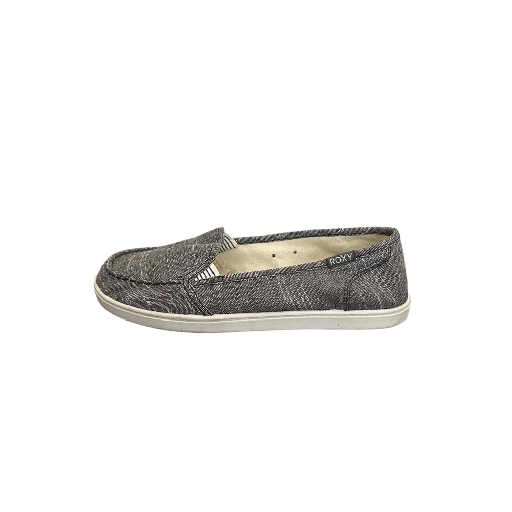 Roxy Women’s Slip-On Casual Shoes Gray Chambray Canvas Sneakers Size 7.5 - Picture 7 of 12